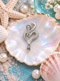 Endless Love Double Heart Pearl Pendant
