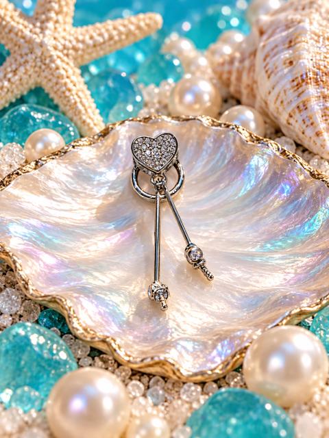 Two Pearls One Heart Pendant