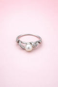White Pearl Ring size 7