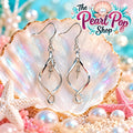 Twisted Elegance Pearl Drop Earrings