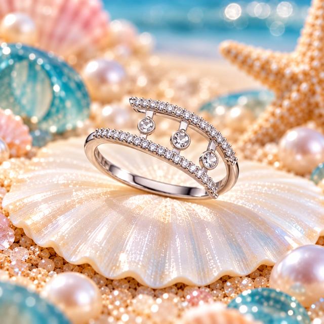 Triple Treasure Baby Pearl Ring Mount