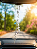 Car Charm for Mirror - Cross w/Rose
