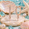 Sparkling Pearl-Ready Hoop Earrings - Gold