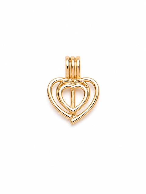 Double Heart Cage - gold