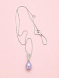 Freshwater Lavender Pendant and Chain
