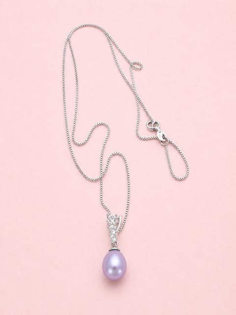 Freshwater Lavender Pendant and Chain