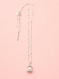 Silver Seashell & Pearl Oyster Pendant