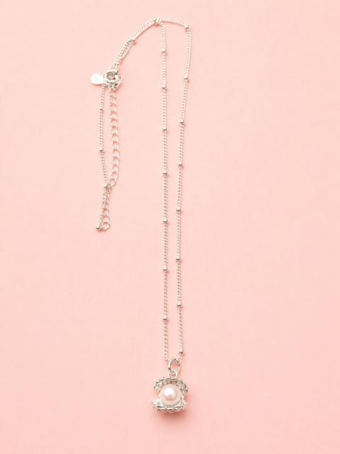 Silver Seashell & Pearl Oyster Pendant