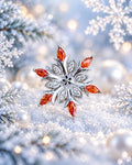 Winter Ember Snowflake Pendant