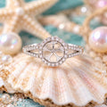 Radiant Halo Pearl Mount Ring
