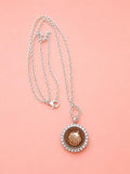 Small Round Hollow Pendant Necklace
