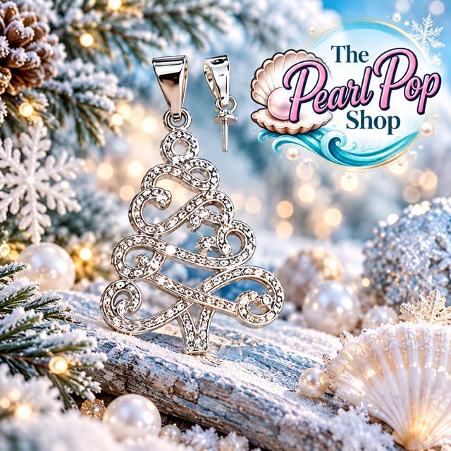 Winter Wonderland Swirl Tree Charm/Pendant